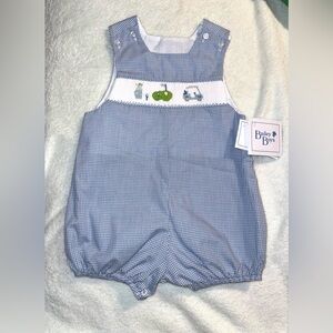 Bailey Boys smocked Tee Time jon jon, size 24 mos, NWT